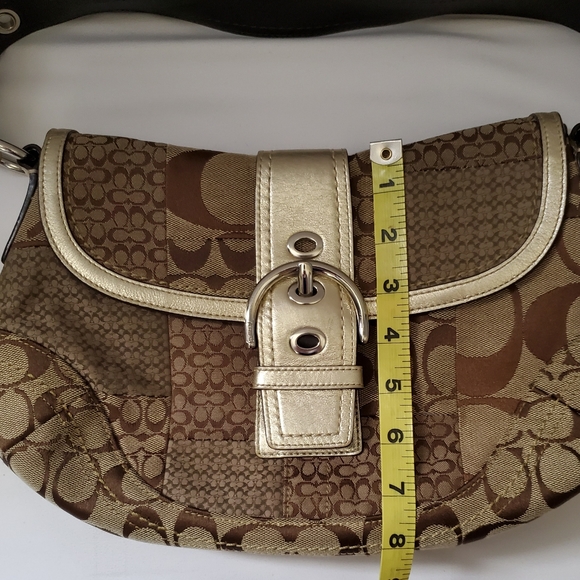 📣 Rare Large Vintage Metallic Coach Purse 🍹🍻🥃 - Picture 6 of 7